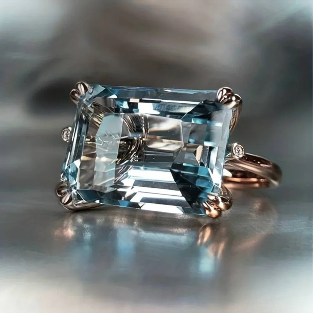 Vintage Blue Zirconium Ring