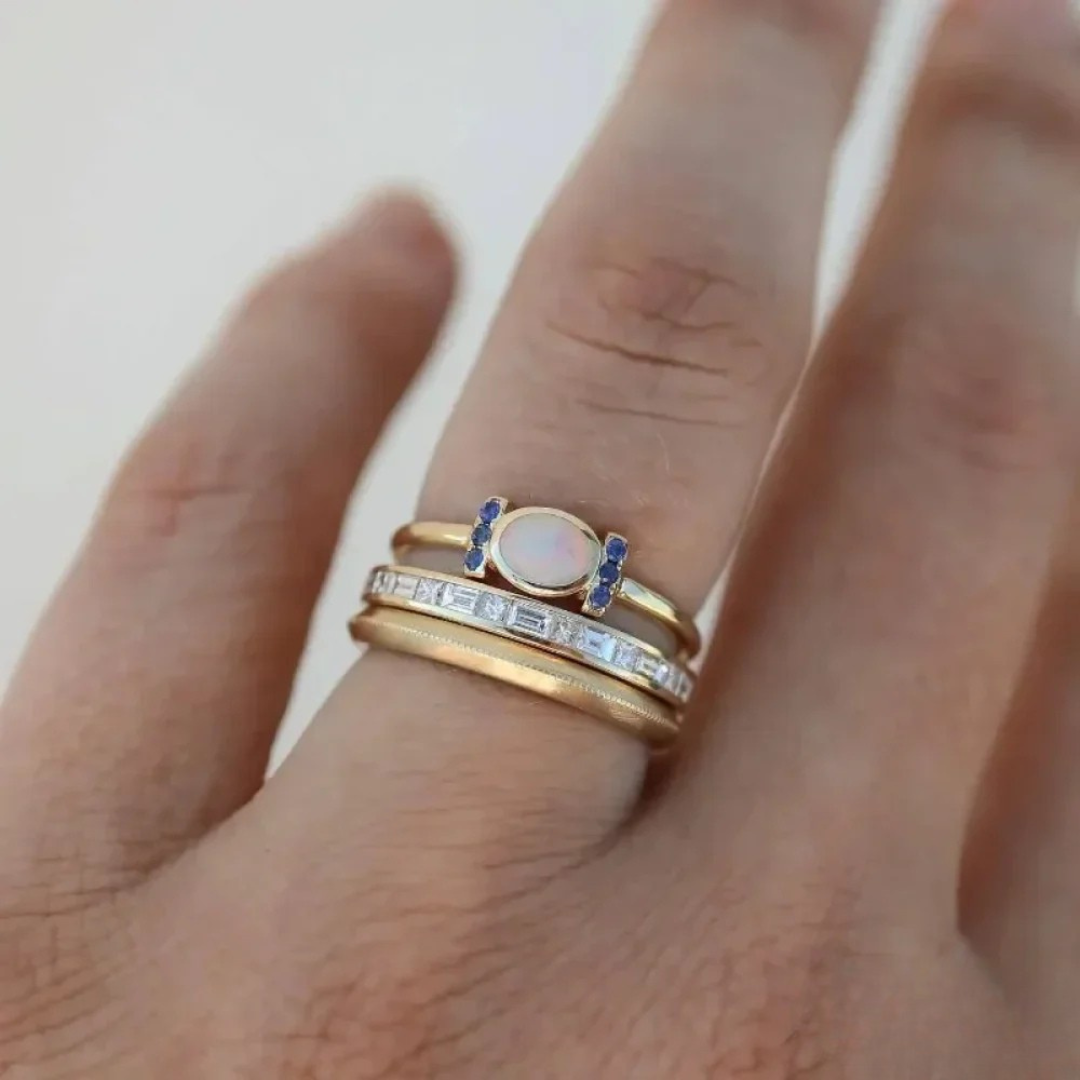 Vintage Opal Ring Set