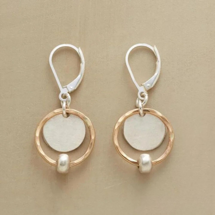 Vintage Gold and Silver Bead Earrings