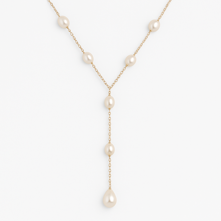 Vintage Necklace with Hanging Pearls