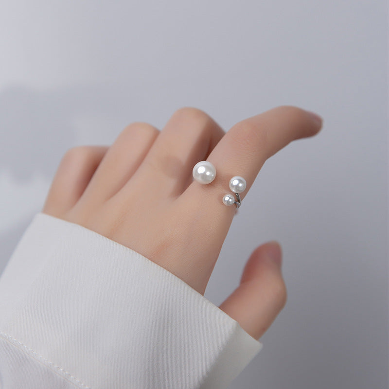 Triple Adjustable Freshwater Pearl Ring